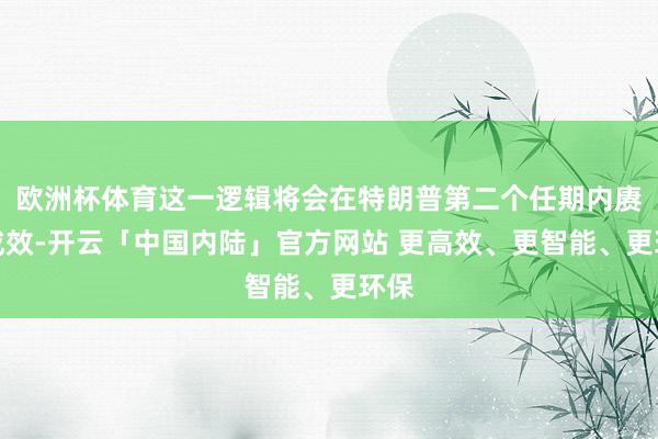 欧洲杯体育这一逻辑将会在特朗普第二个任期内赓续成效-开云「中国内陆」官方网站 更高效、更智能、更环保