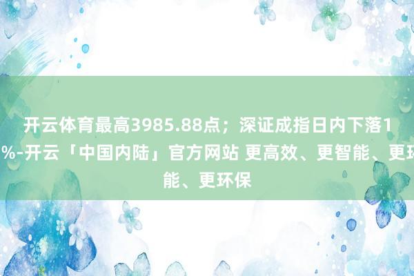 开云体育最高3985.88点；深证成指日内下落1.71%-开云「中国内陆」官方网站 更高效、更智能、更环保