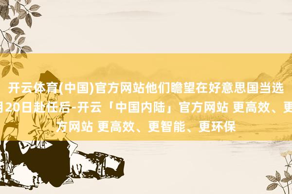 开云体育(中国)官方网站他们瞻望在好意思国当选总统特朗普1月20日赴任后-开云「中国内陆」官方网站 更高效、更智能、更环保