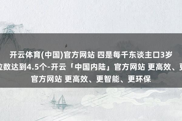 开云体育(中国)官方网站 四是每千东谈主口3岁以下婴幼儿托位数达到4.5个-开云「中国内陆」官方网站 更高效、更智能、更环保