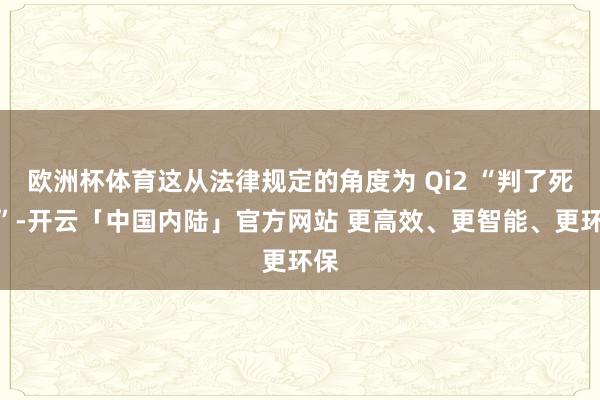 欧洲杯体育这从法律规定的角度为 Qi2 “判了死刑”-开云「中国内陆」官方网站 更高效、更智能、更环保