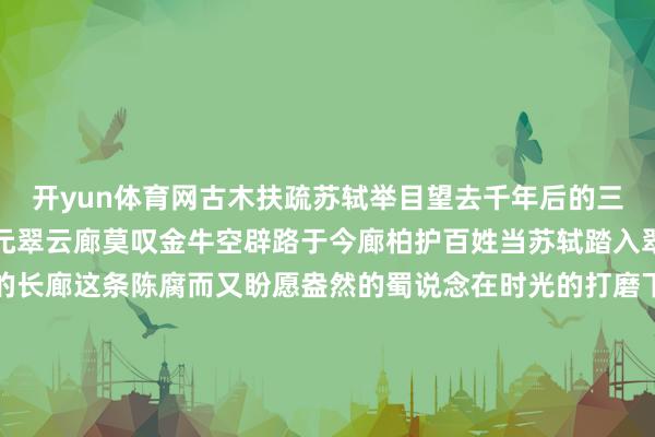 开yun体育网古木扶疏苏轼举目望去千年后的三苏祠已是另一番陶然广元翠云廊莫叹金牛空辟路于今廊柏护百姓当苏轼踏入翠云廊如同走进了历史的长廊这条陈腐而又盼愿盎然的蜀说念在时光的打磨下变得温润而深千里沿着石