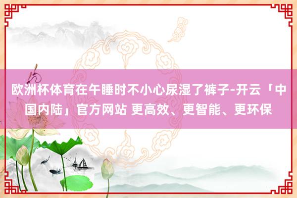 欧洲杯体育在午睡时不小心尿湿了裤子-开云「中国内陆」官方网站 更高效、更智能、更环保