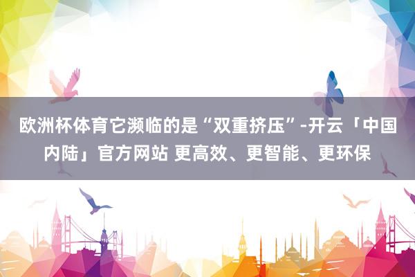 欧洲杯体育它濒临的是“双重挤压”-开云「中国内陆」官方网站 更高效、更智能、更环保