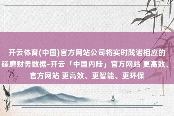 开云体育(中国)官方网站公司将实时践诺相应的信息透露义务；磋磨财务数据-开云「中国内陆」官方网站 更高效、更智能、更环保